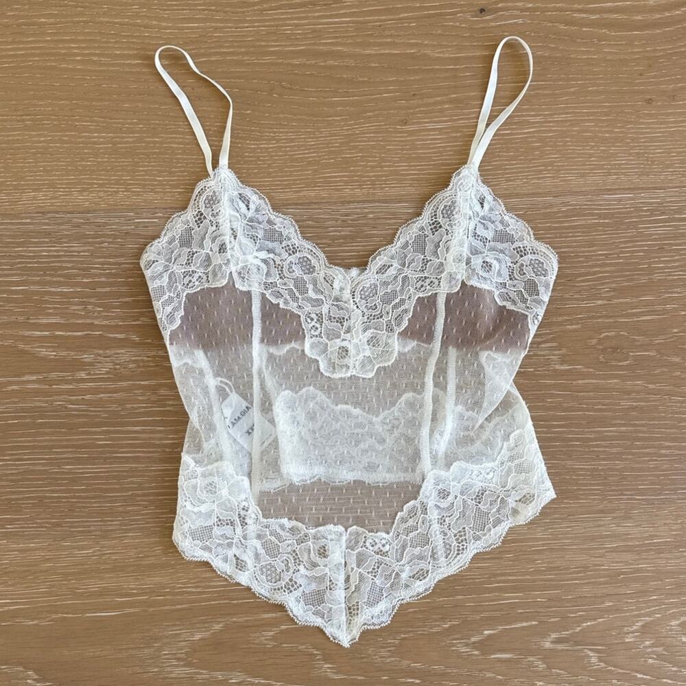 I.AM.GIA Lace Top Skye Size XXS White